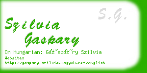 szilvia gaspary business card